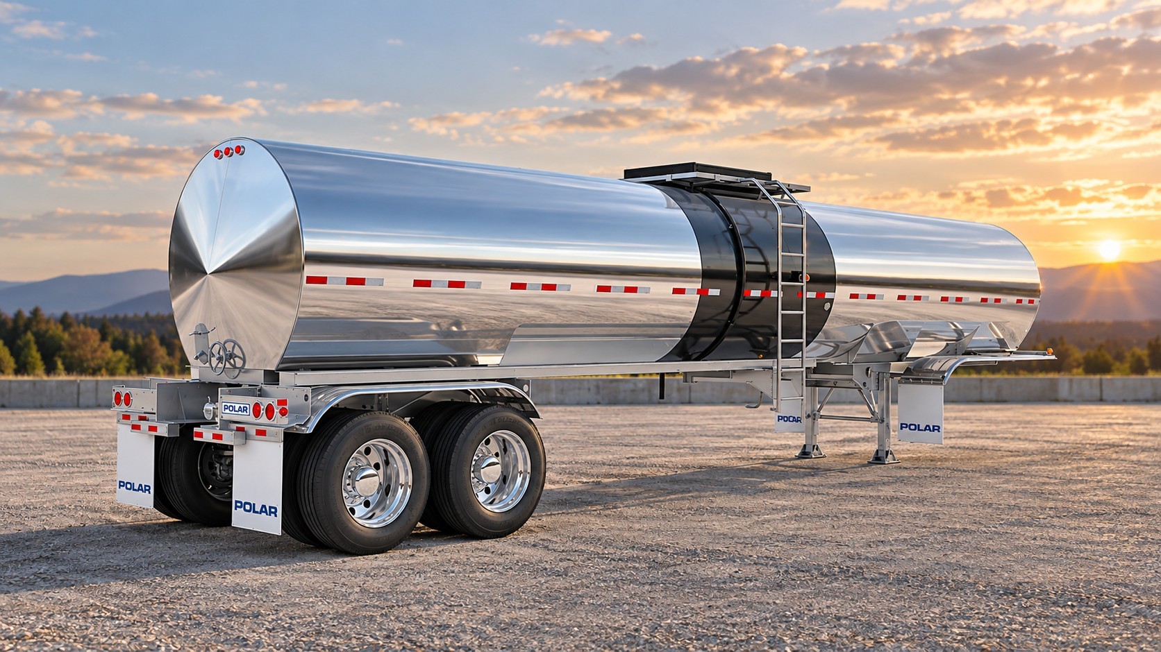 Polar polished tank trailer