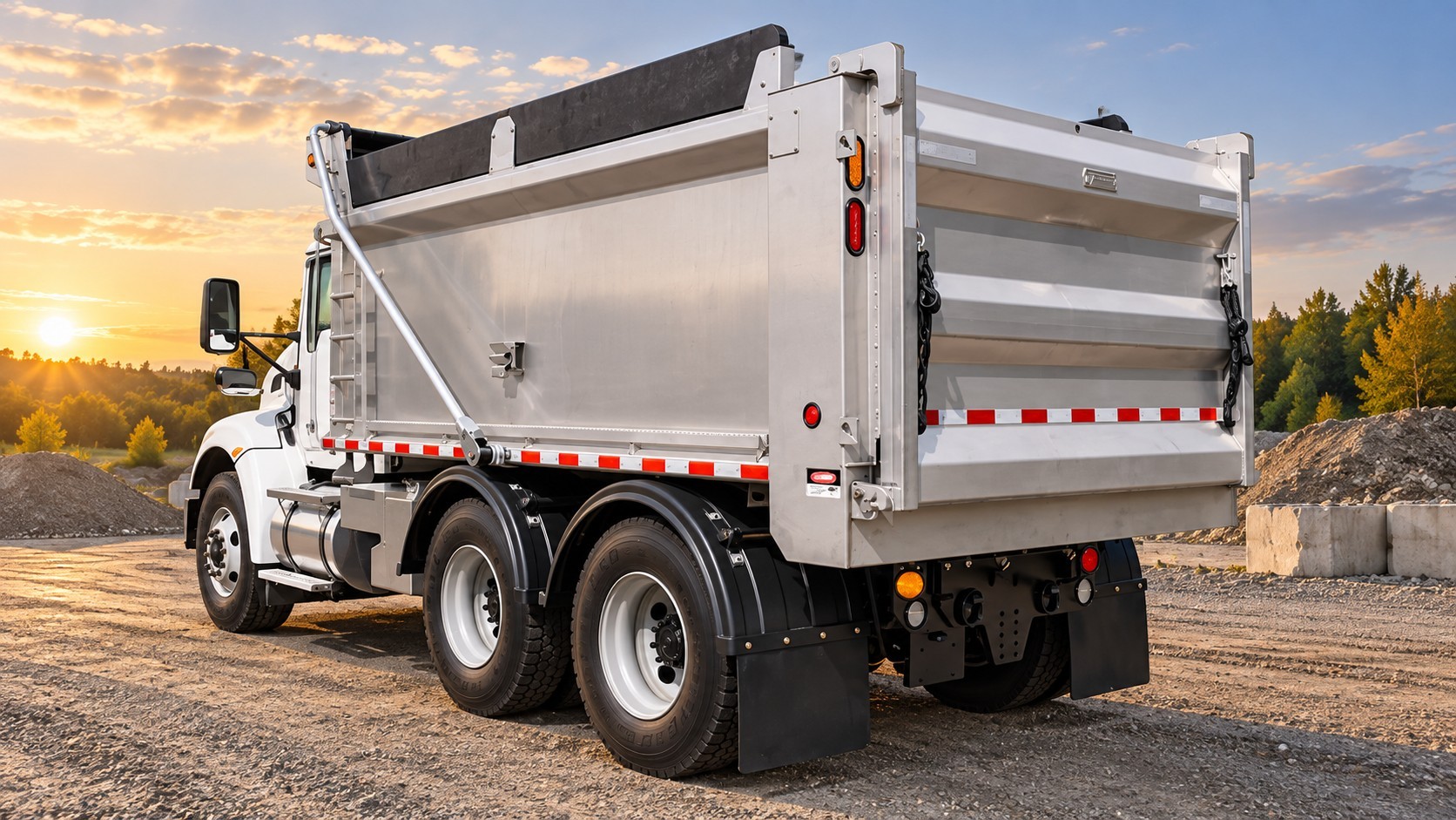 Brandon vocational dump body on a work chassis