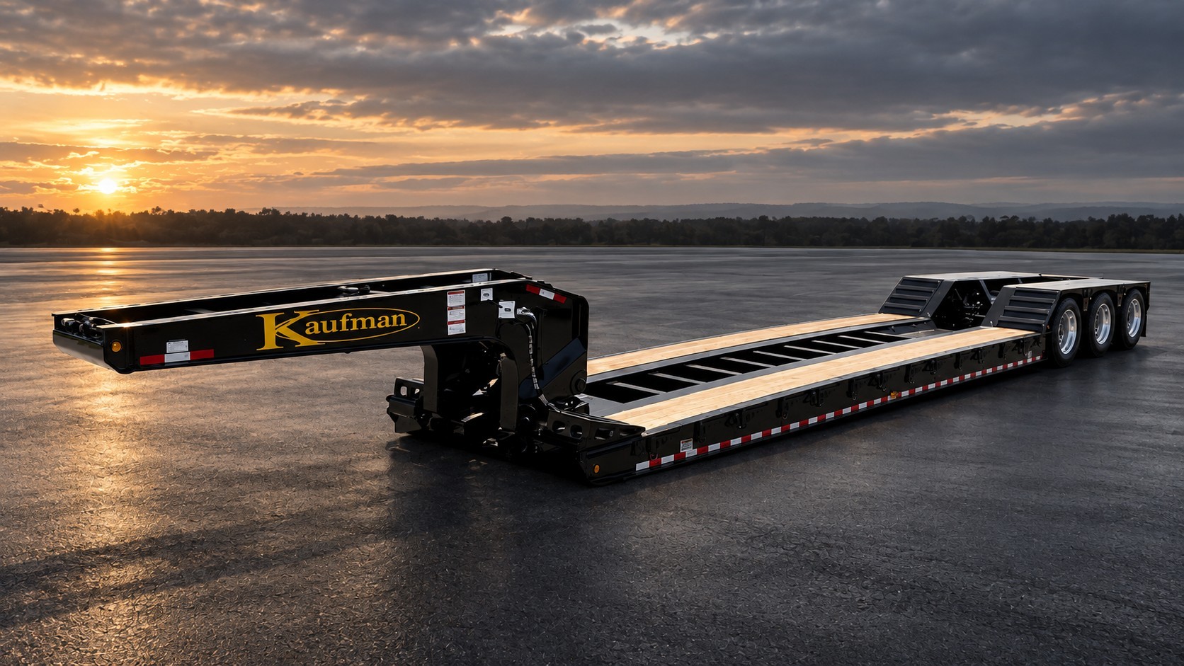 Kaufman detachable gooseneck lowboy trailer