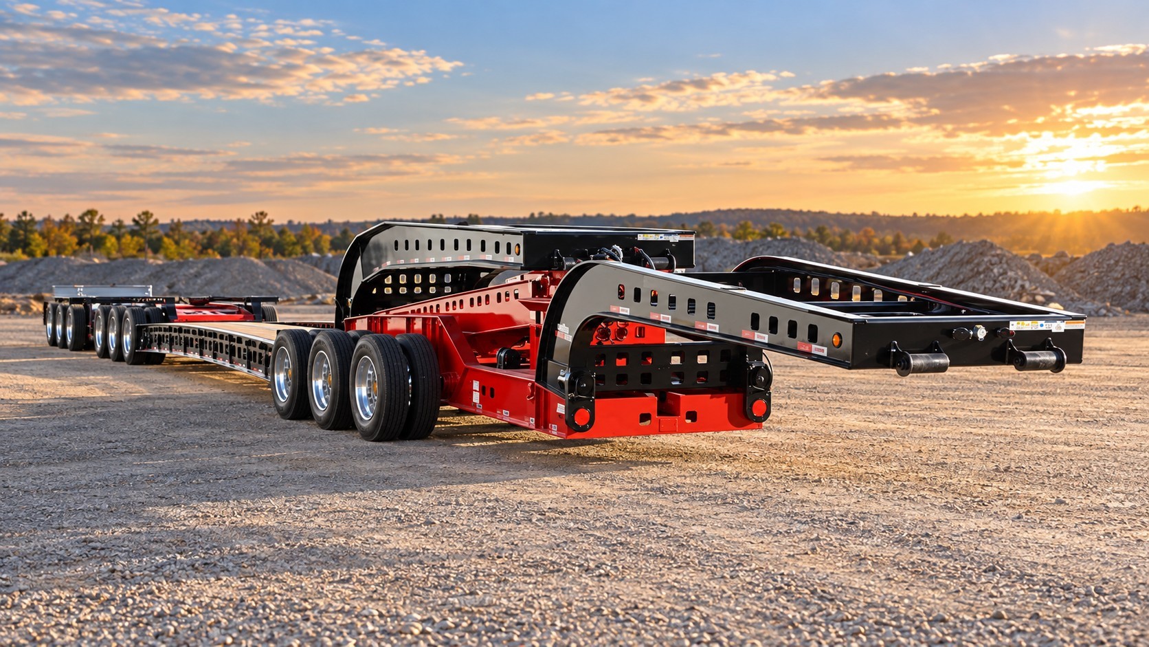 Kalyn Siebert detachable-gooseneck lowboy trailer